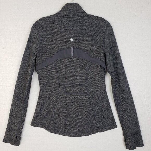 Lululemon Define Jacket Heathered Black Size 8 Luon Full Zip Yoga Gym Running - Picture 7 of 10